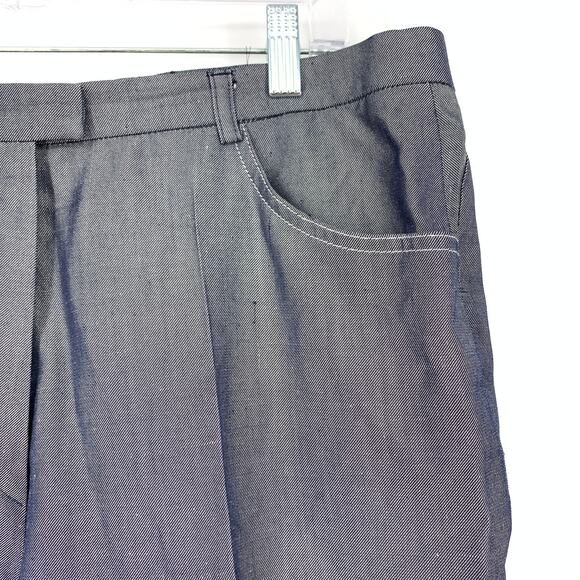 Escada Women's Approx. Sz 34" Waist Trouser 100% Silk Relaxed Fit Pleated Front - Picture 3 of 7